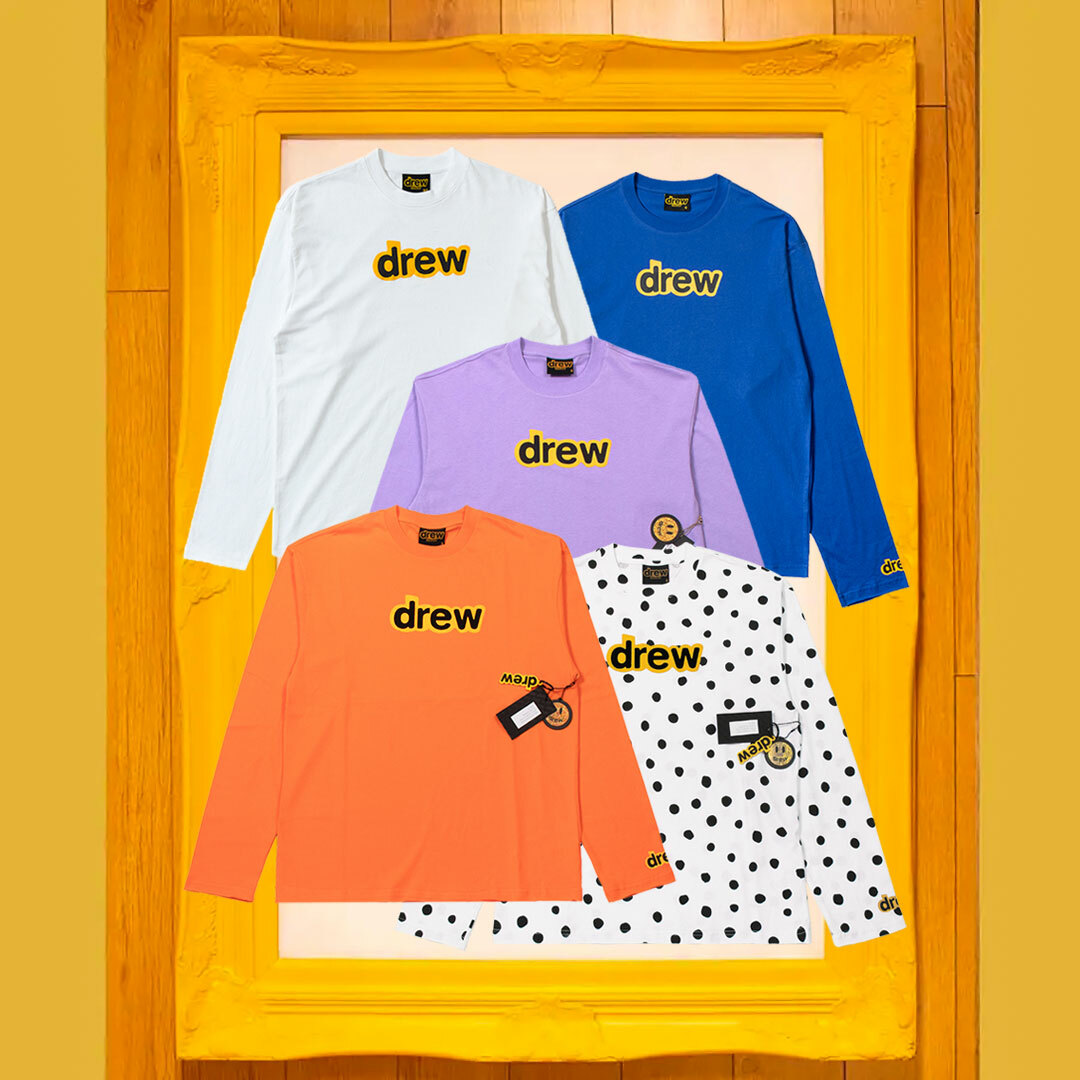 Drew House 字體薄長T (4色)
