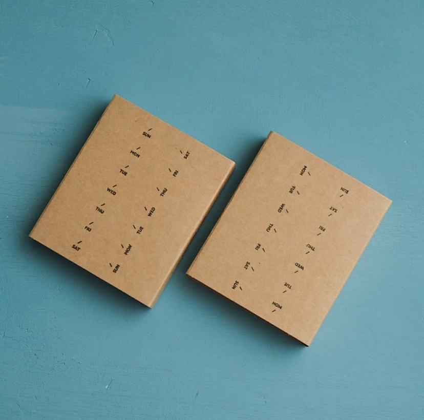 新週計劃 tracker 膠版印章 (英文縮寫版)｜ 一分之一工作室 臺灣