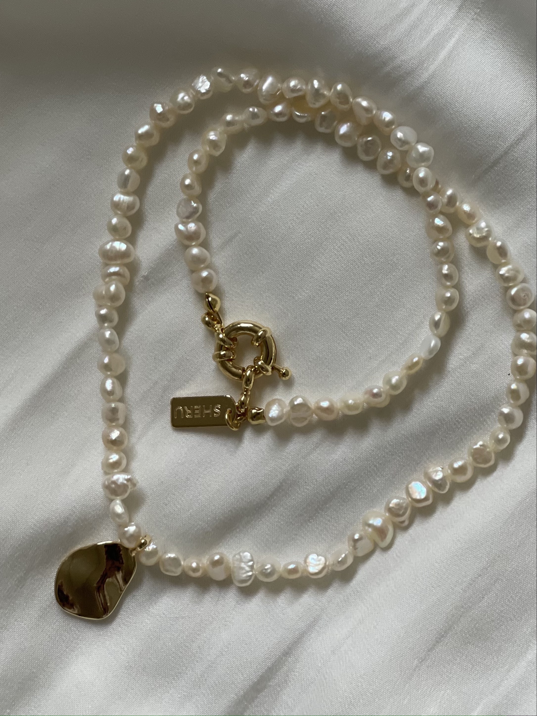 CYAMU PEARLS NECKLACE｜14K 變形珍珠項鍊
