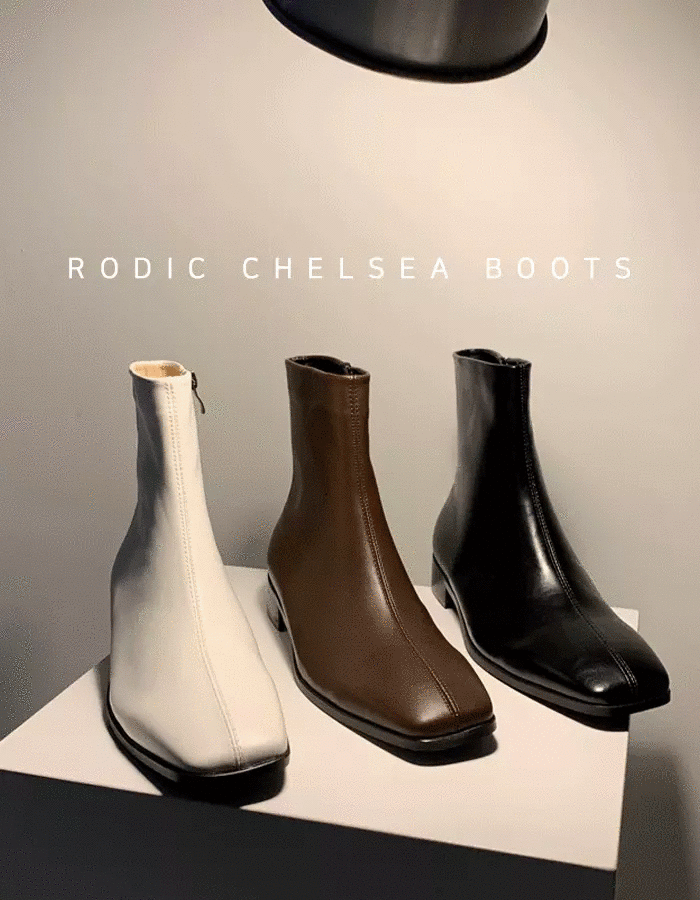 鱷魚線條拉鍊仿皮革高筒靴 切爾西靴