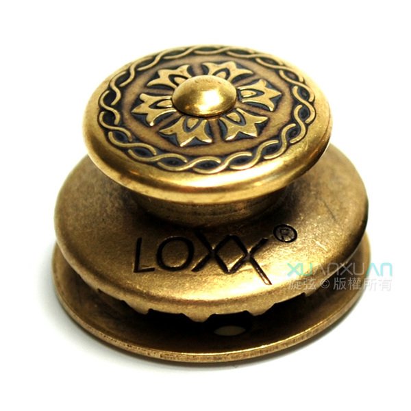 LOXX Loxx 德國製 安全背帶扣 民謠/古典吉他專用款 黃銅維多利亞 第 2 張圖片｜三峽吉他 / Bass
