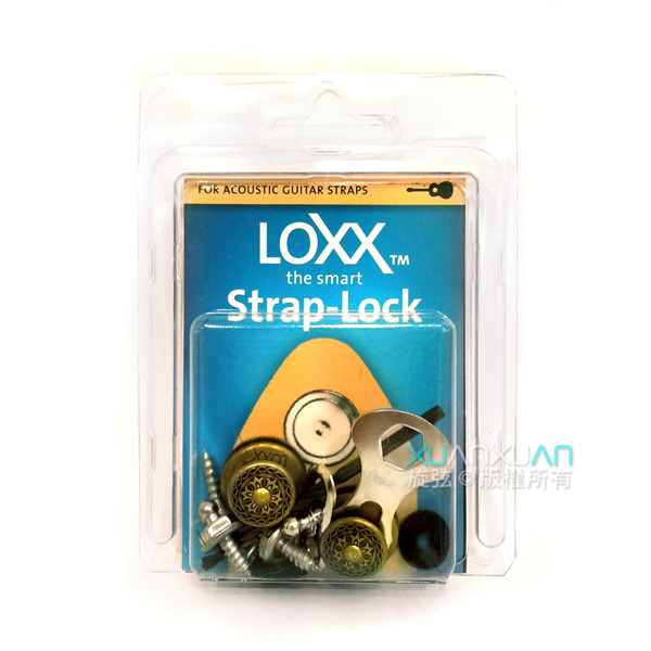 LOXX Loxx 德國製 安全背帶扣 民謠/古典吉他專用款 黃銅維多利亞 第 3 張圖片｜三峽吉他 / Bass