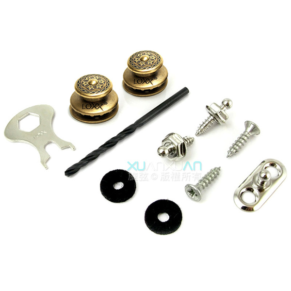 LOXX Loxx 德國製 安全背帶扣 民謠/古典吉他專用款 黃銅維多利亞 — 三峽吉他 / Bass｜YA! 玩音樂