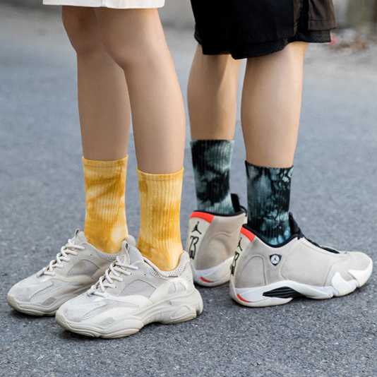 【SCEC003】手工扎染色彩設計半毛巾長襪