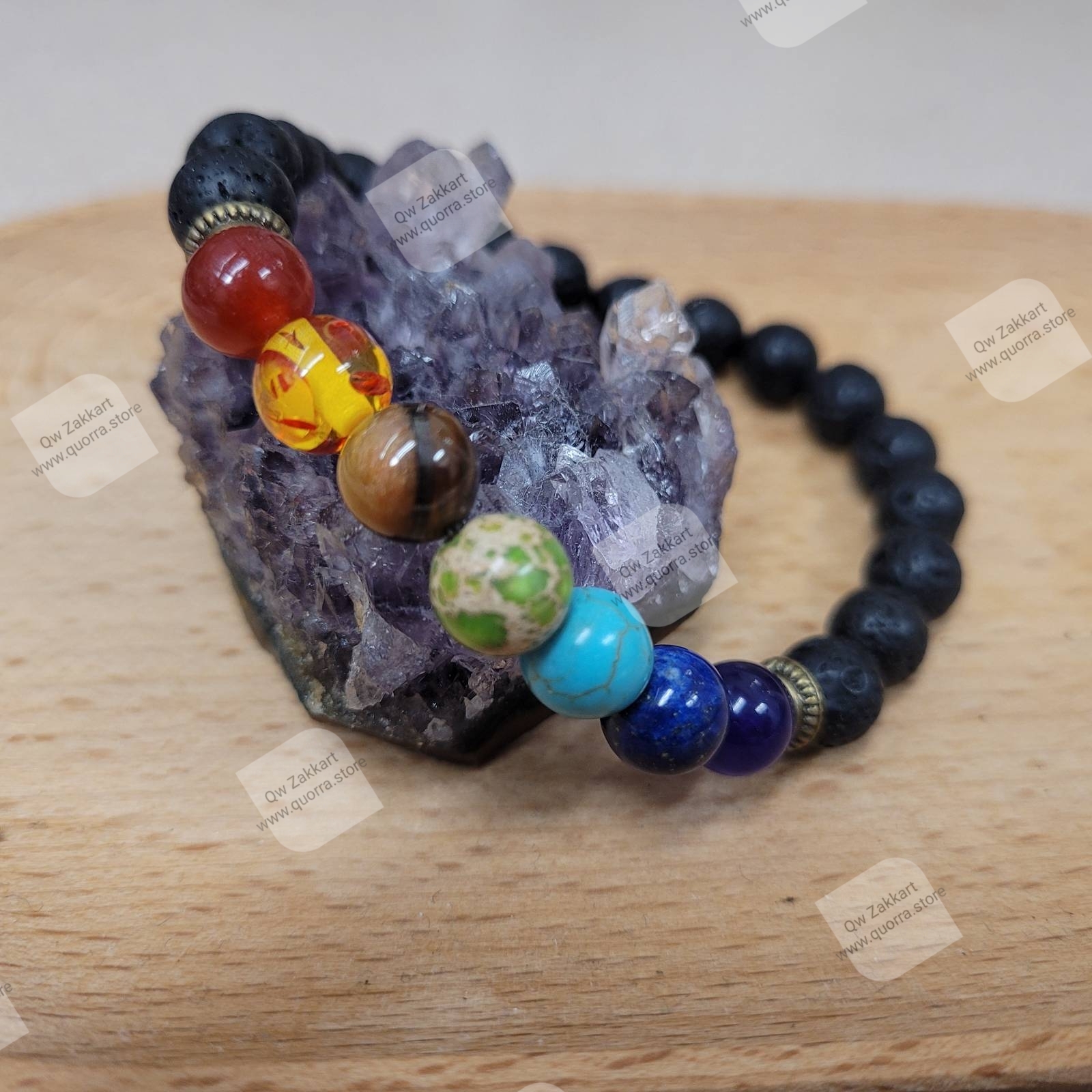 【2件包平郵】7 Chakra Diffuser Bracelet 7輪擴香手鍊