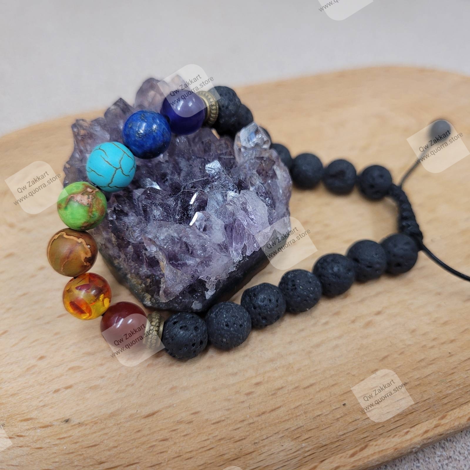 【2件包平郵】7 Chakra Diffuser Bracelet (Adjustable cord) 7輪擴香手鍊 (可調節繩) 16-26cm