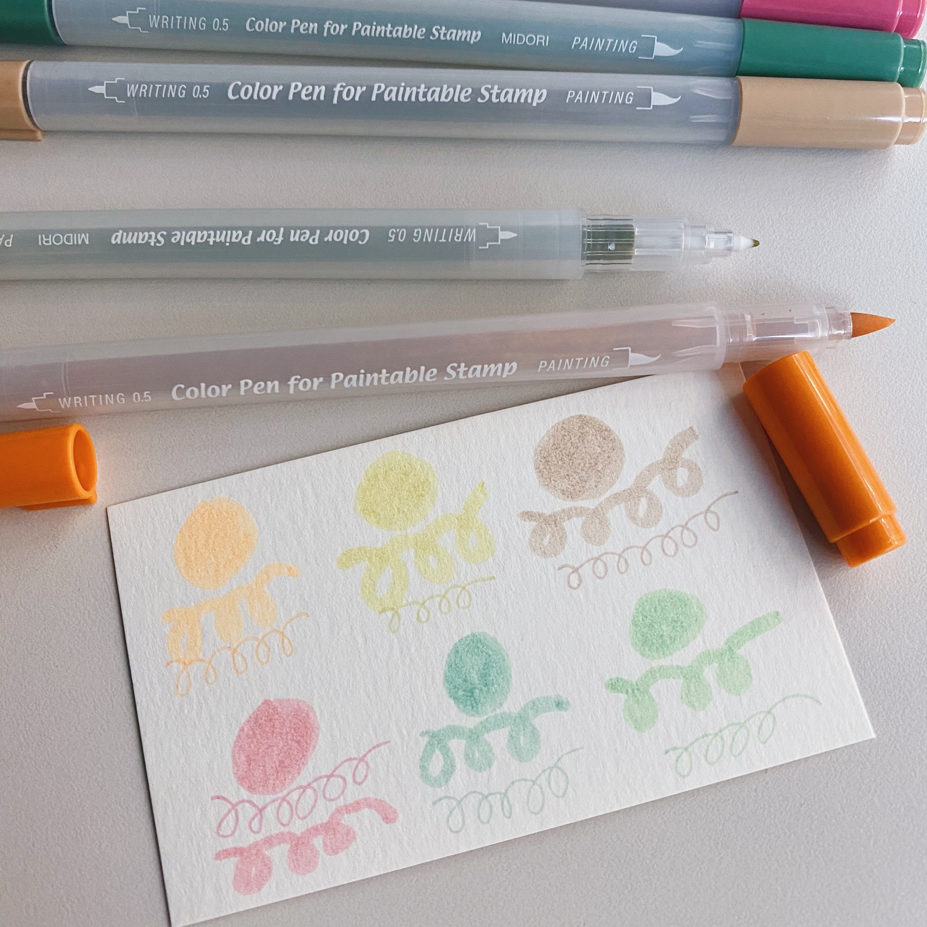 MIDORI 水性兩用色筆 雙頭筆 6入組 綠野