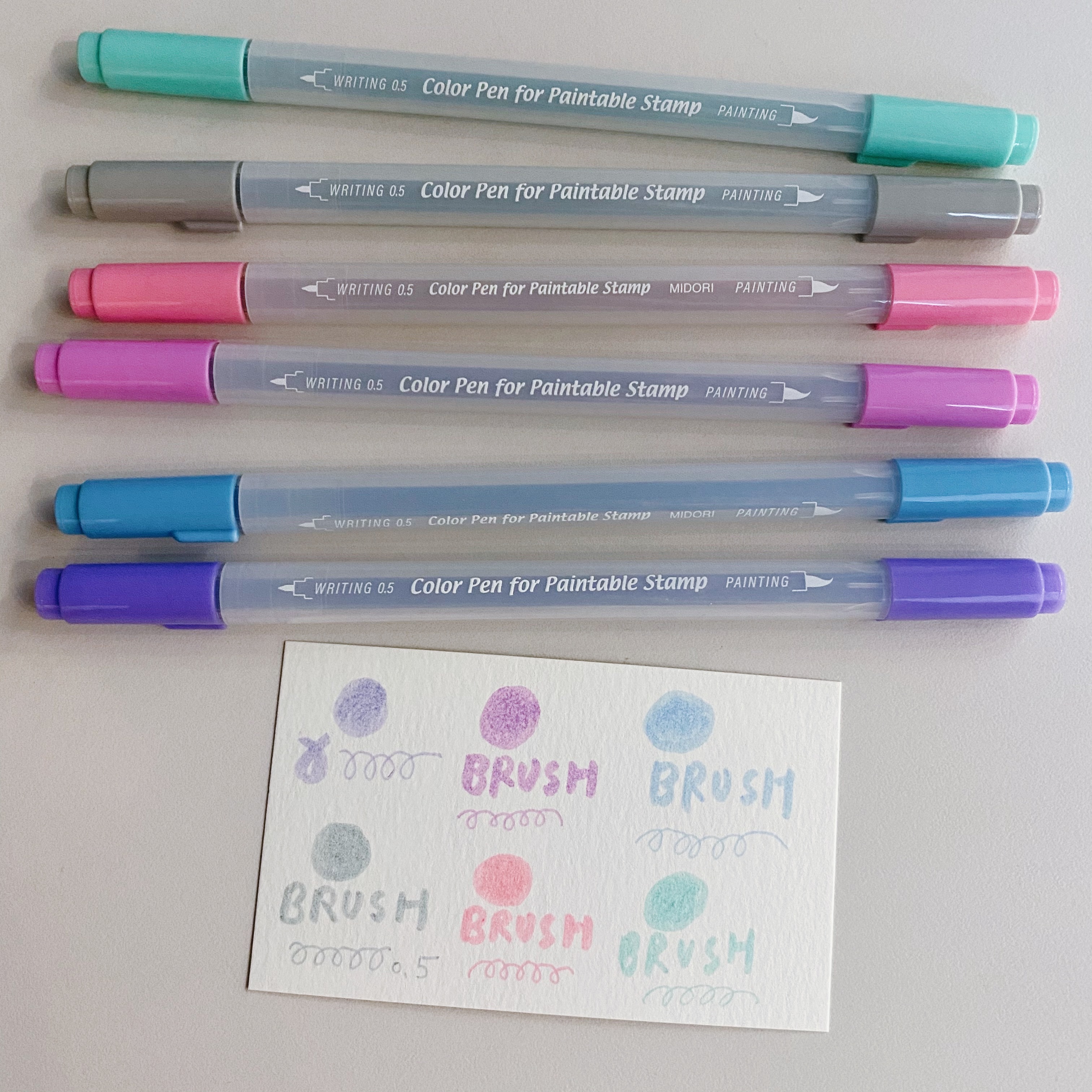 MIDORI 水性兩用色筆 雙頭筆 6入組 夢幻