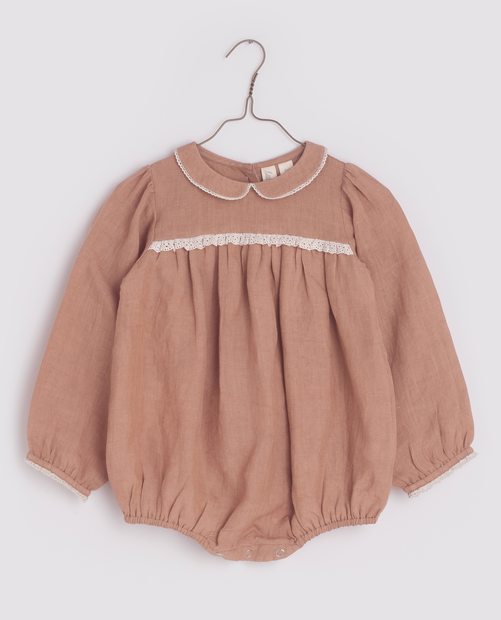 LITTLE COTTON CLOTHES - Emile Romper（Mallow Linen）