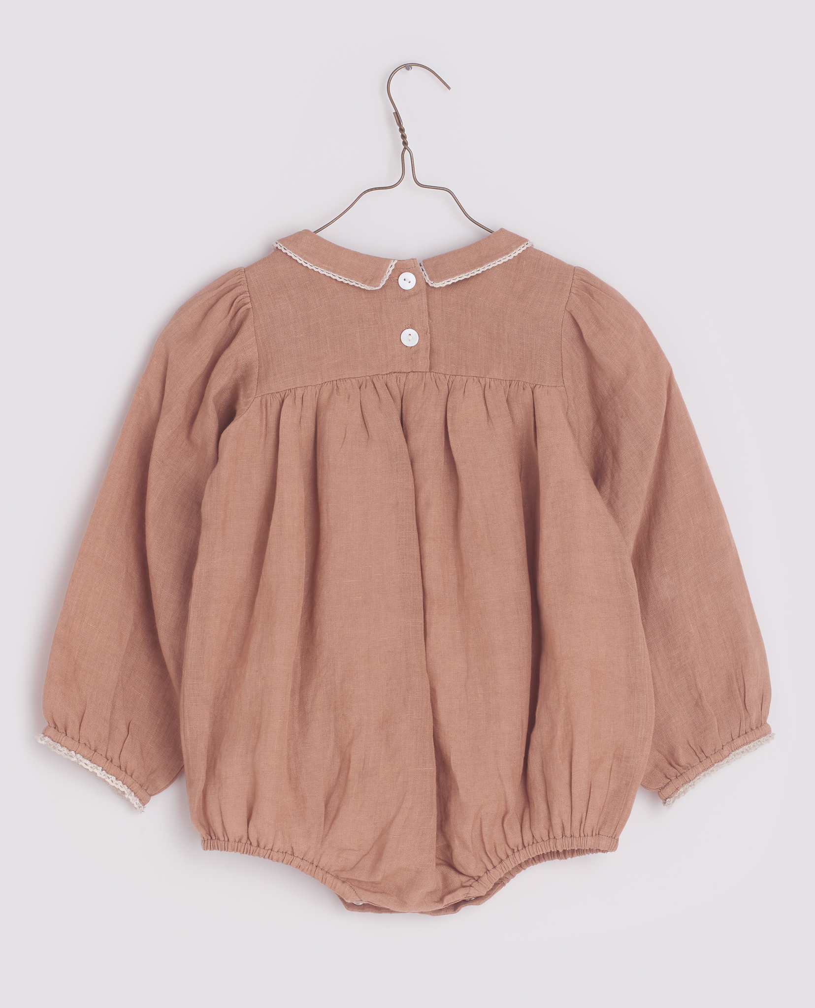 LITTLE COTTON CLOTHES - Emile Romper（Mallow Linen）