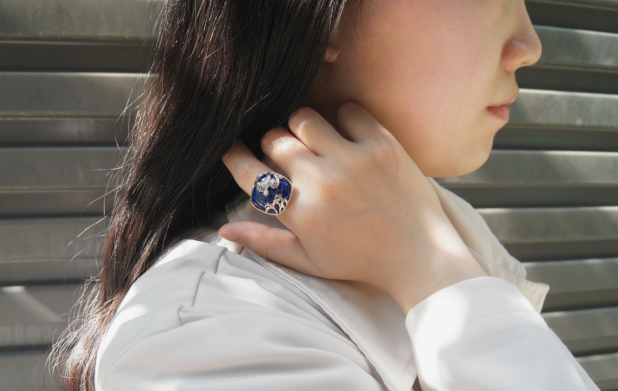 星夜青金石戒指