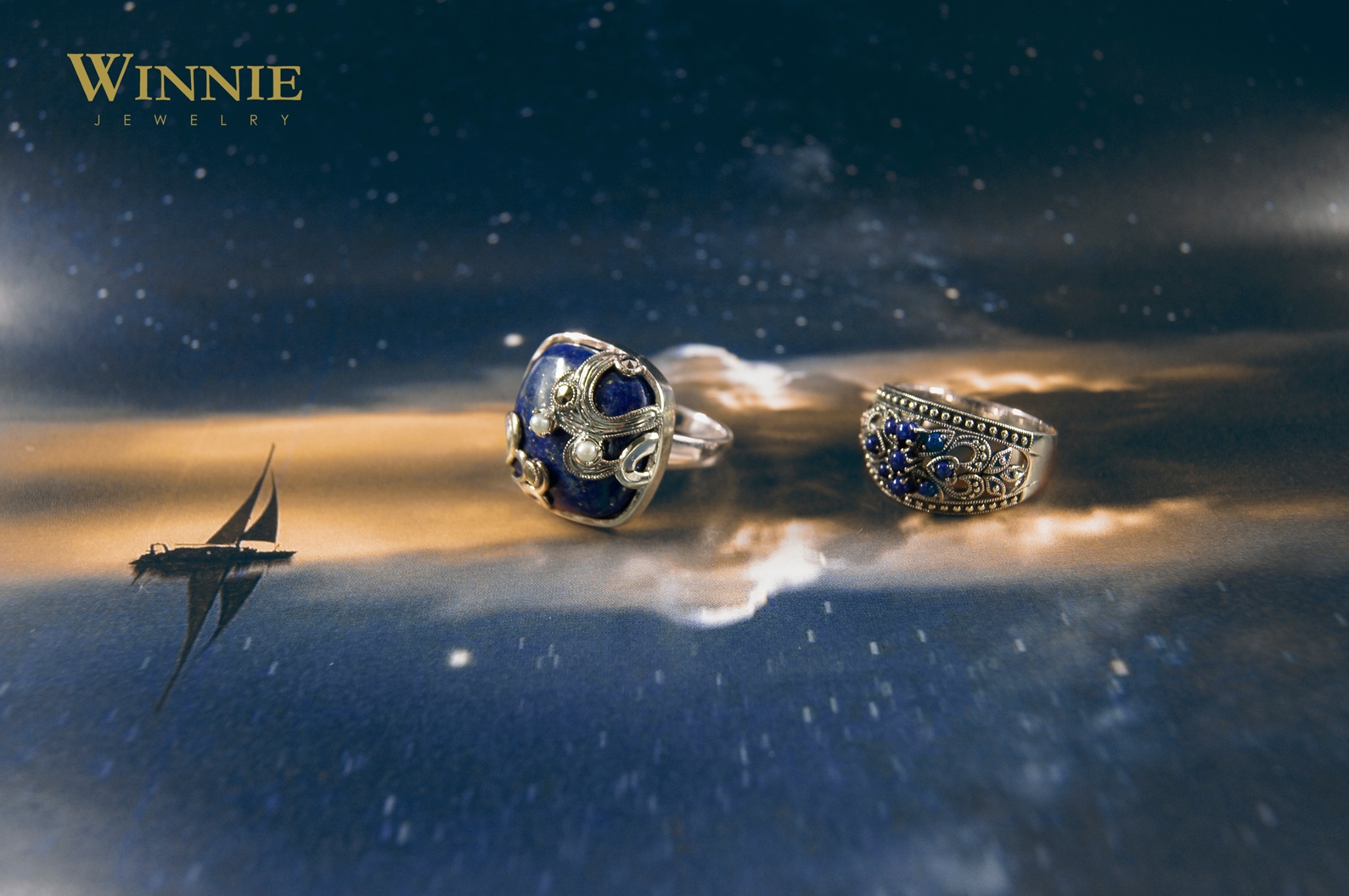 星夜青金石戒指