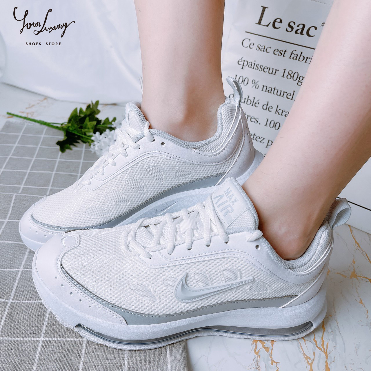 【Luxury】 Nike Air Max AP 小97 白銀女款簡練經典全氣墊運動鞋女