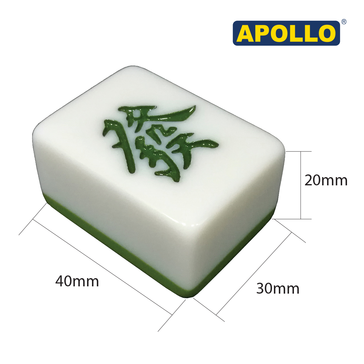 Apollo Chinese Mahjong Manual Play Set- Green