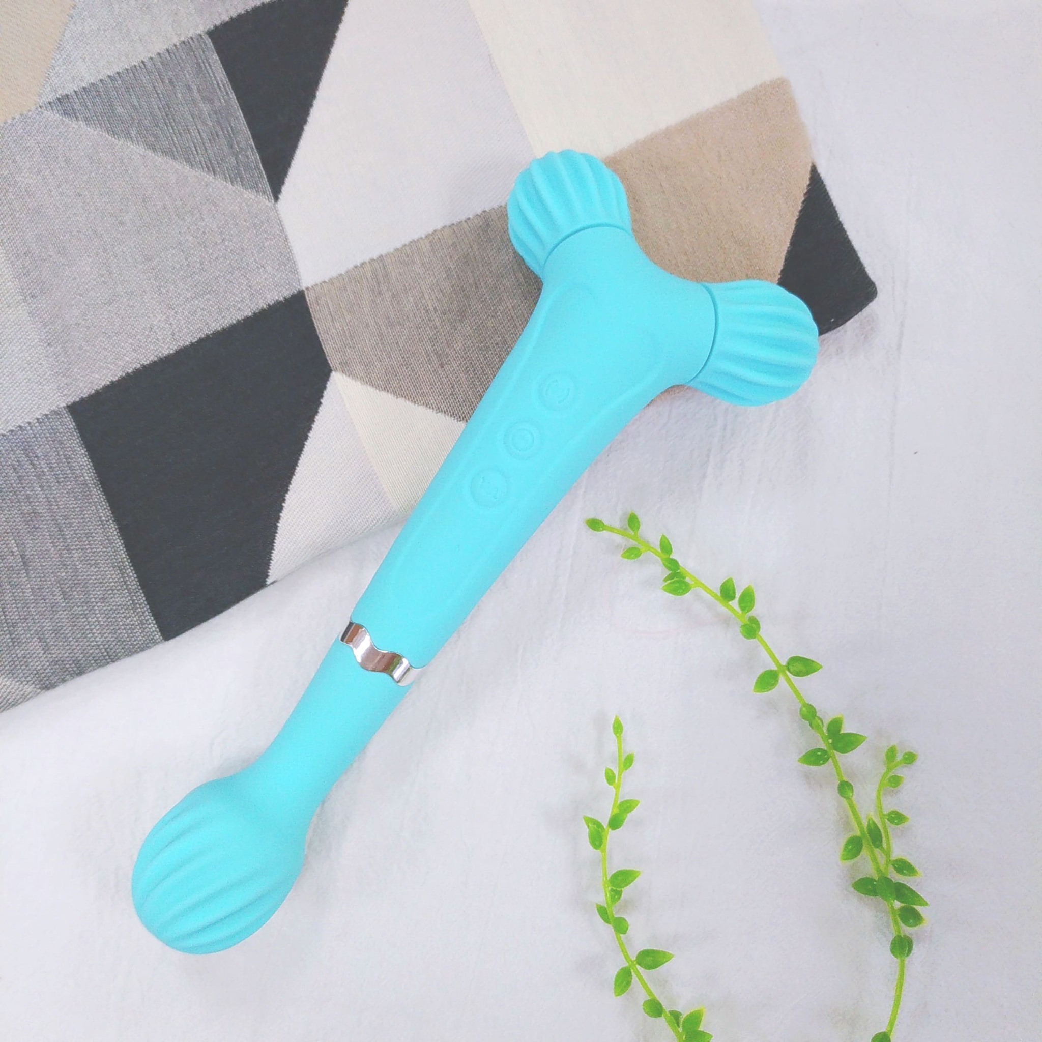 歪歪馬 雙頭滾輪按摩棒 清新藍