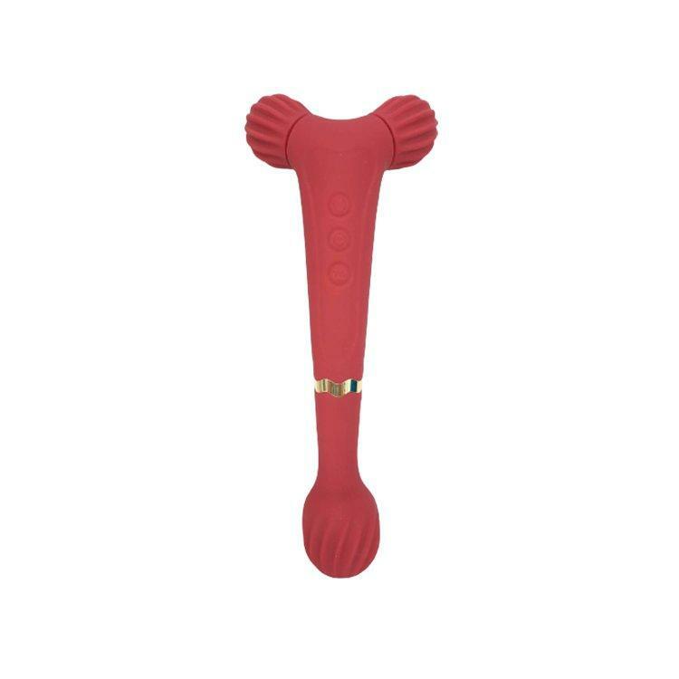 歪歪馬 雙頭滾輪按摩棒 優雅紅