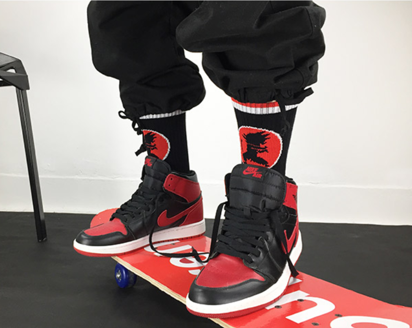 【SCTE021】卡曼哈曼波剪影設計厚底長襪