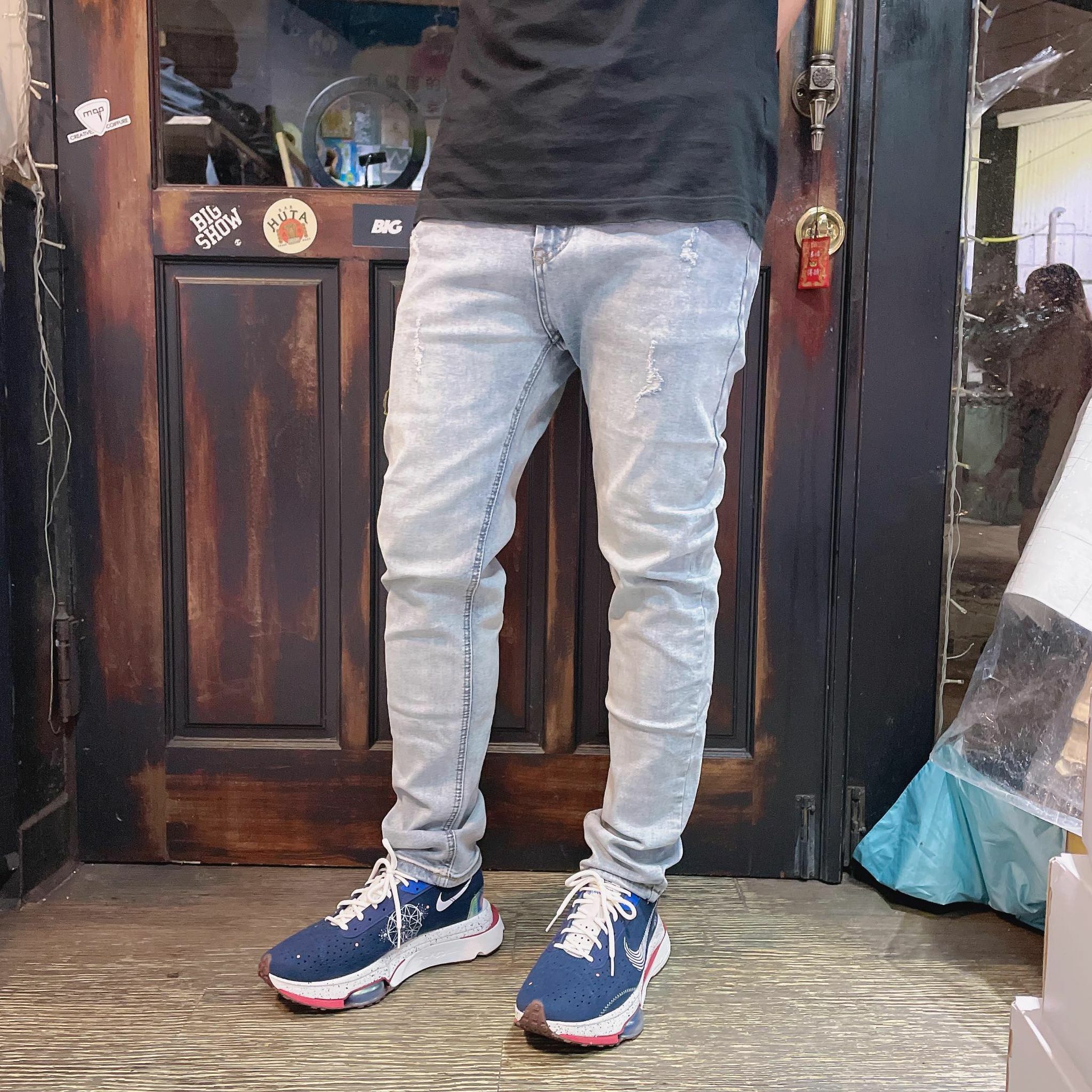 Record小刷破牛仔褲 202001 彈力牛仔褲