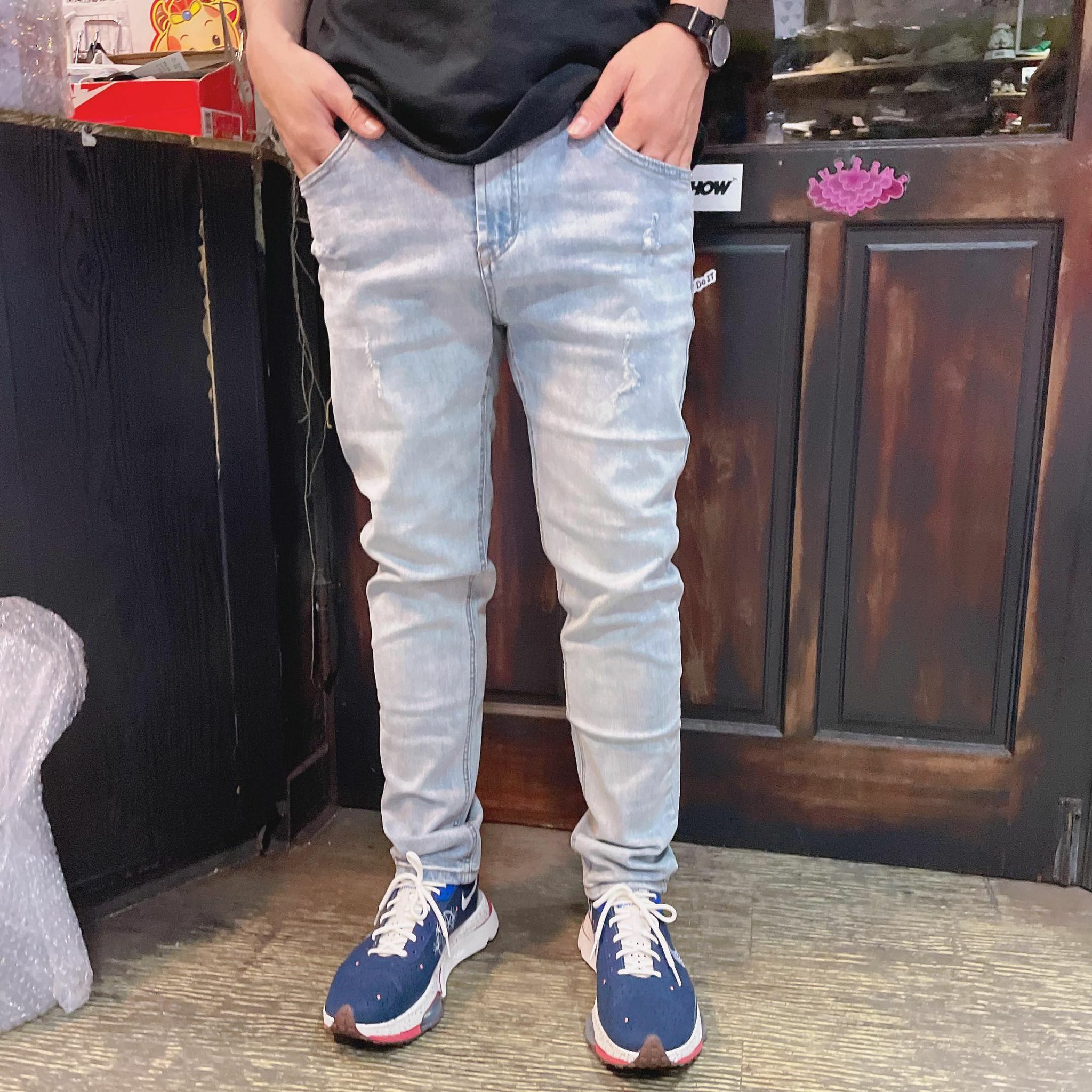 Record小刷破牛仔褲 202001 彈力牛仔褲