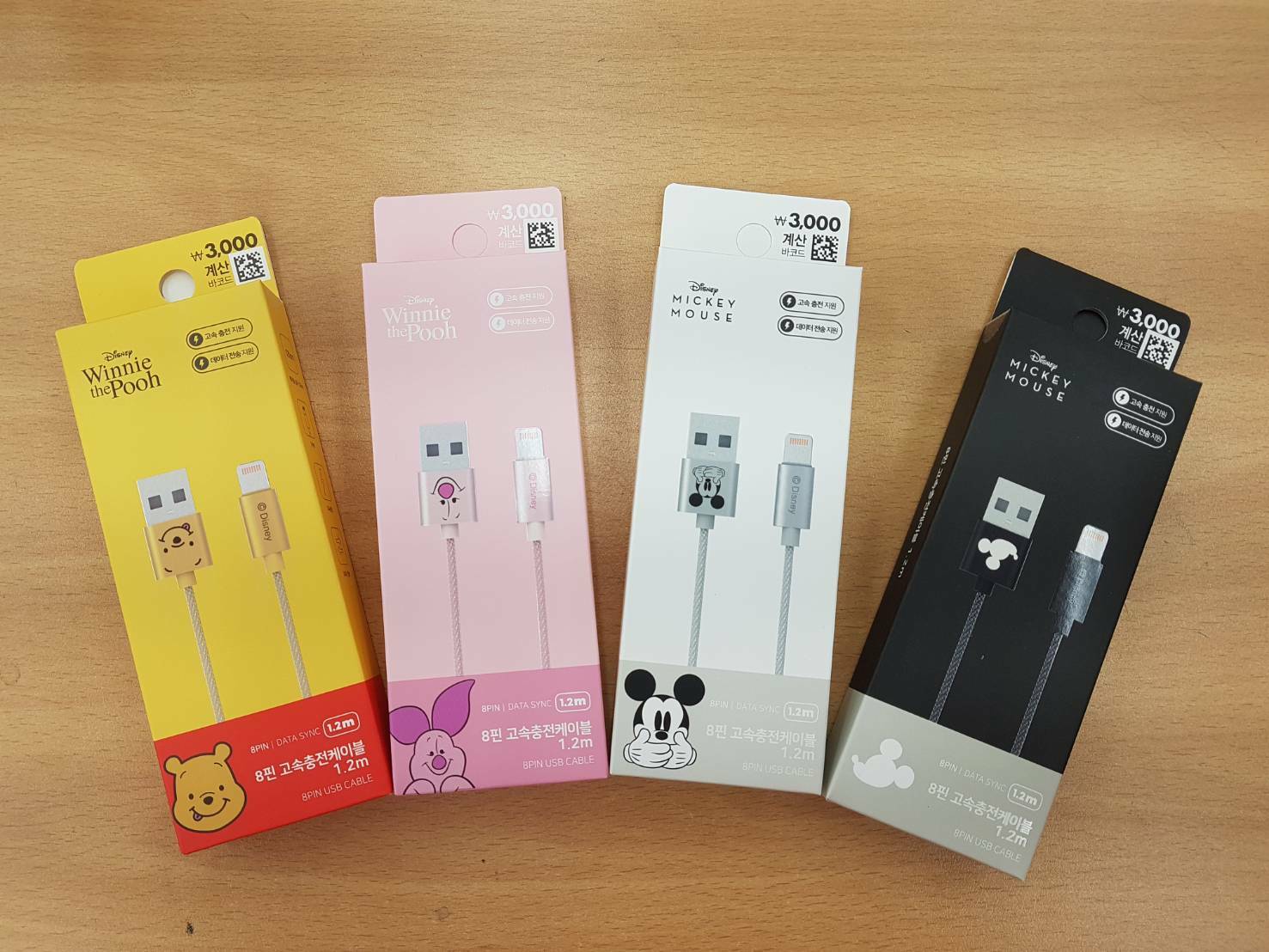 韓國 大創連線 迪士尼 蘋果 iPhone 高速充電傳輸線 1.2M