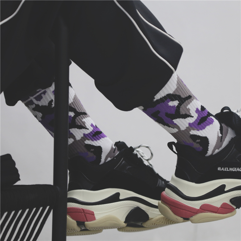 【SCCAS004】Woodland迷彩圖騰系列設計長襪