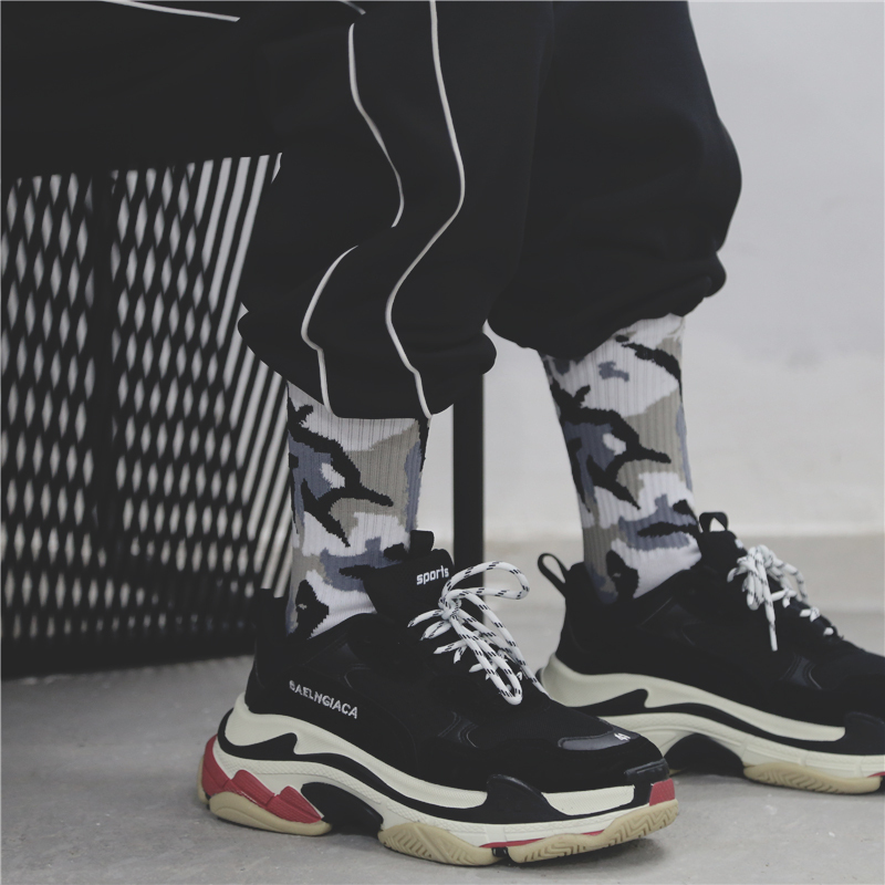 【SCCAS004】Woodland迷彩圖騰系列設計長襪