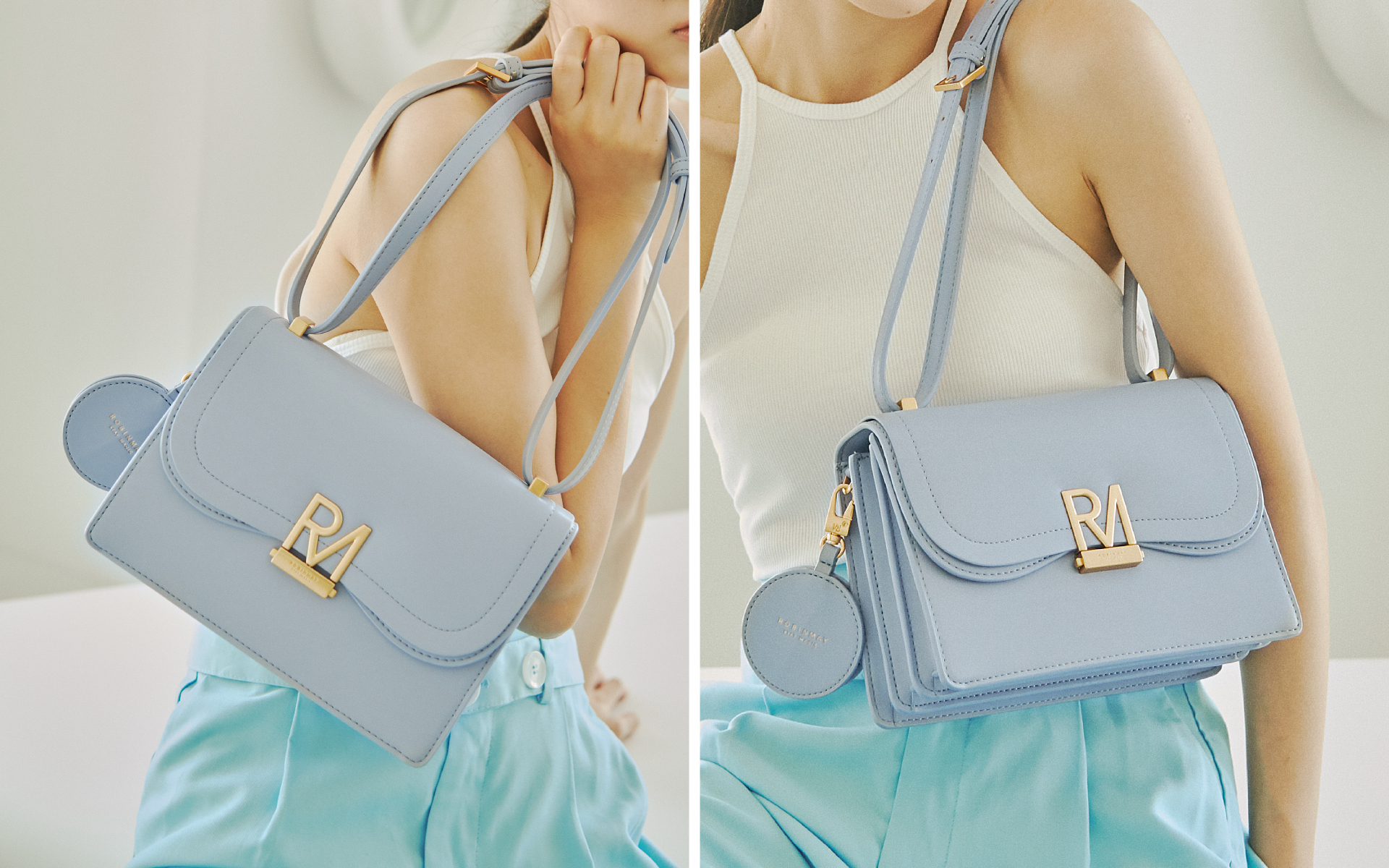 ELLY 斜背包，全新色彩-冰河藍