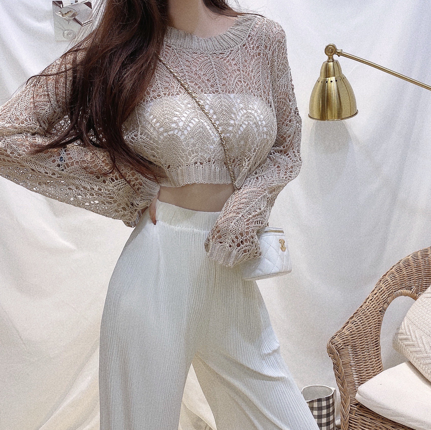 氣質雕花透視上衣/三色