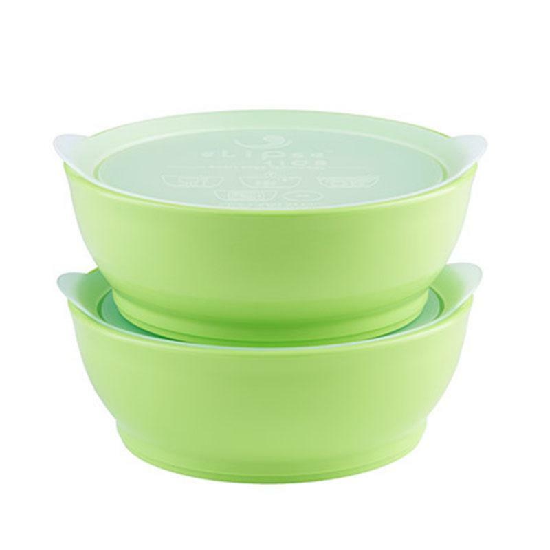 eLipse Bowl Stage 3 12 oz with Lid (Made in Singapore) - 2 pack - White/Blue/Pink/Orange/Yellow/Green