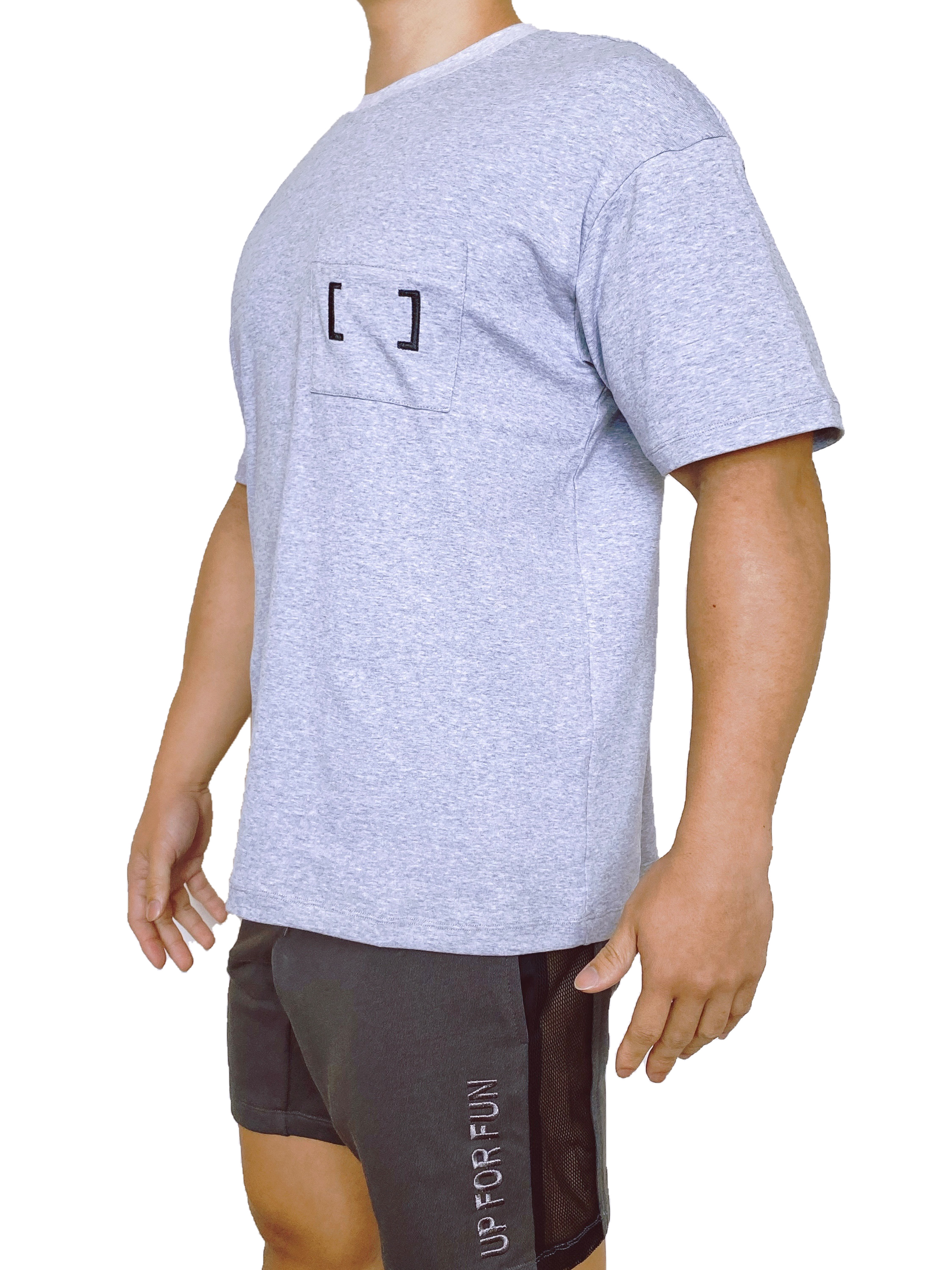 Oversized Tee 寬版落肩T恤 海豚灰