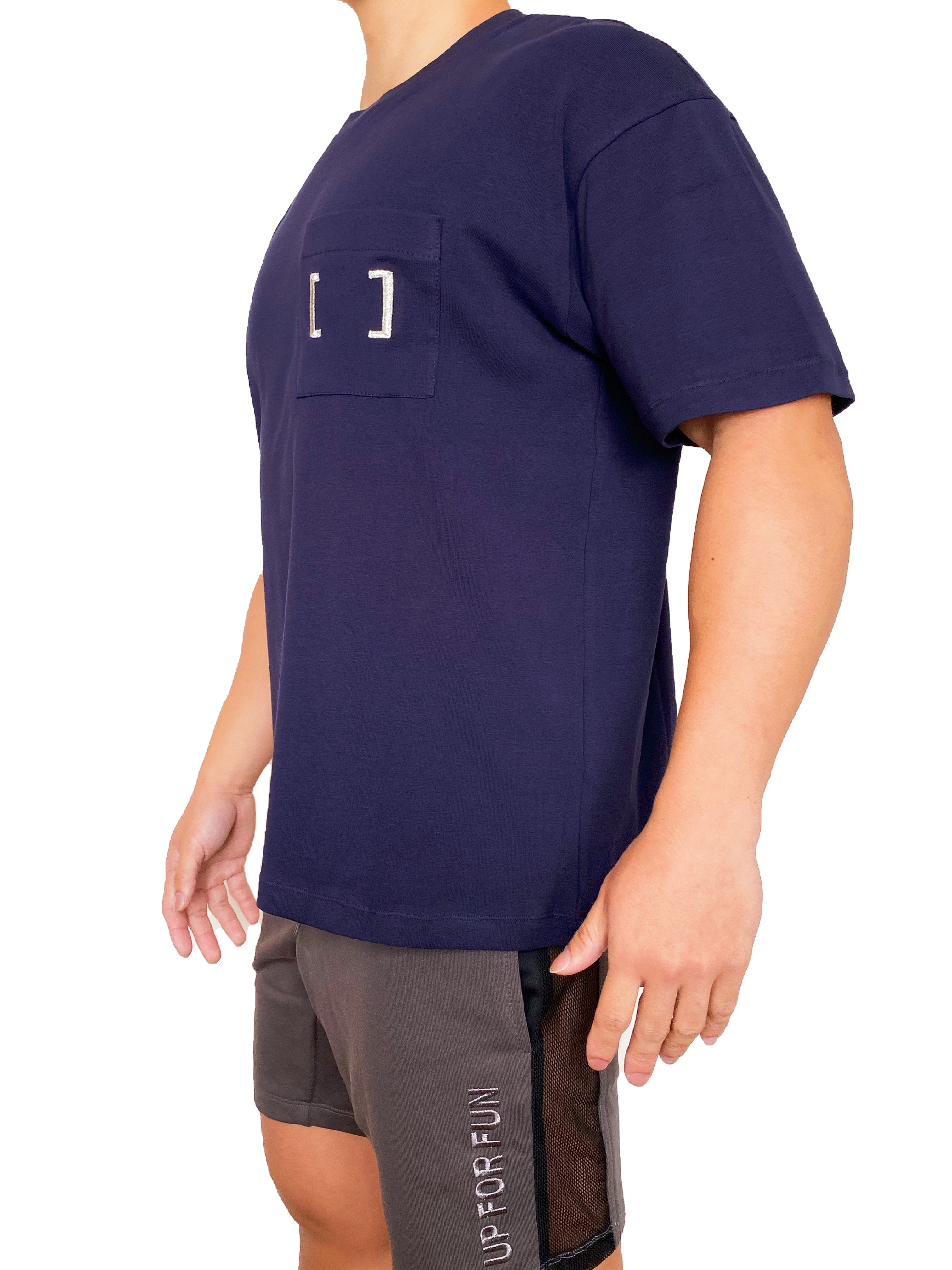 Oversized Tee 寬版落肩T恤 牛津藍