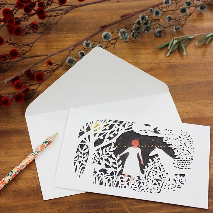 西淑:森林之語 燙金萬用卡片 賀卡 日本表現社
