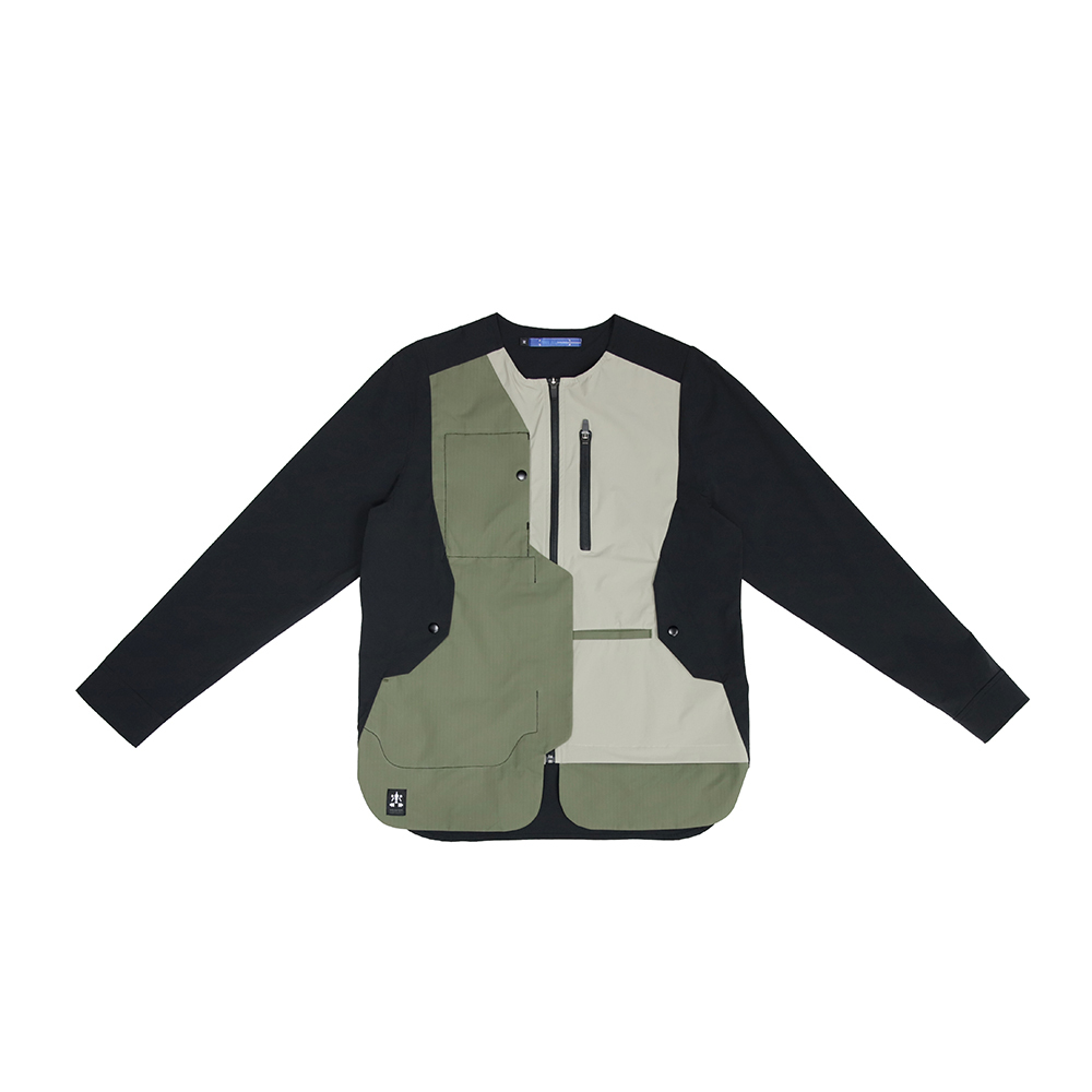 擋片工裝夾克 - 卡其