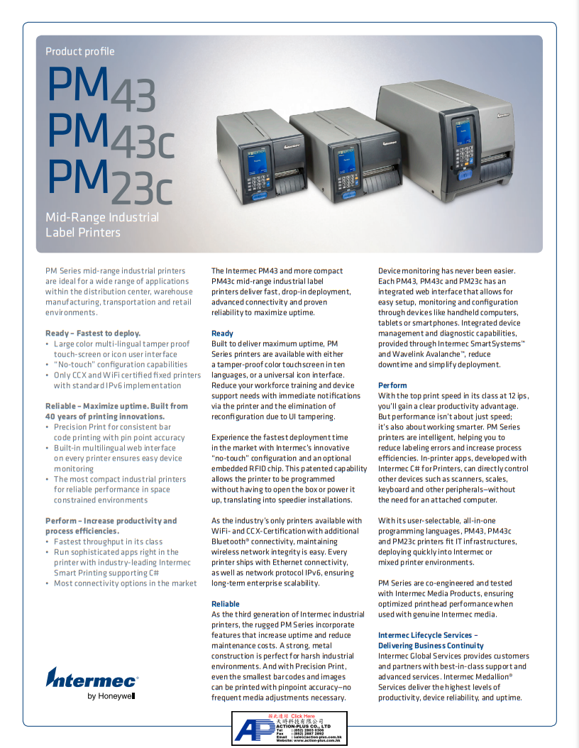 Honeywell Intermec PM43 條碼打印機