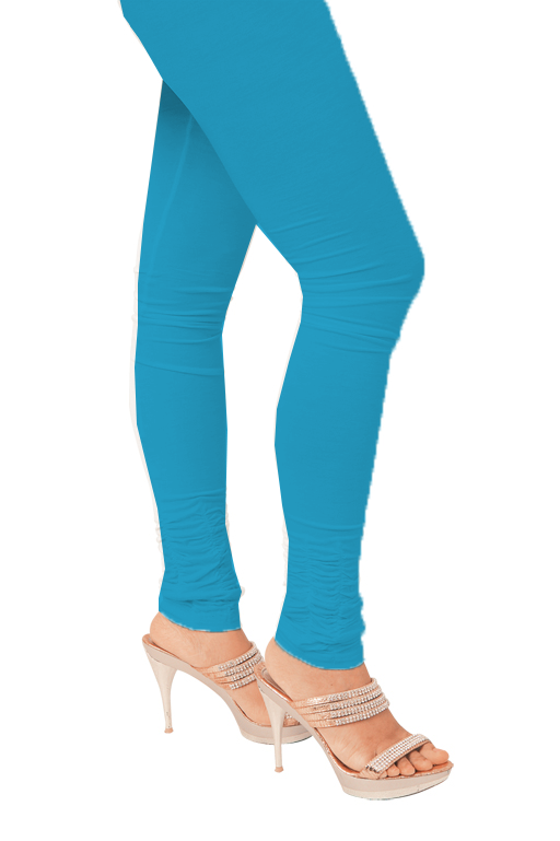 Women Sky Blue Cotton Stretchable 4 Ways Legging D9640
