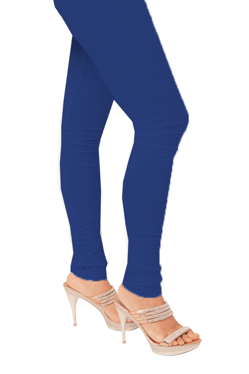 Women Royal Blue Cotton Stretchable 4 Ways Legging D9654