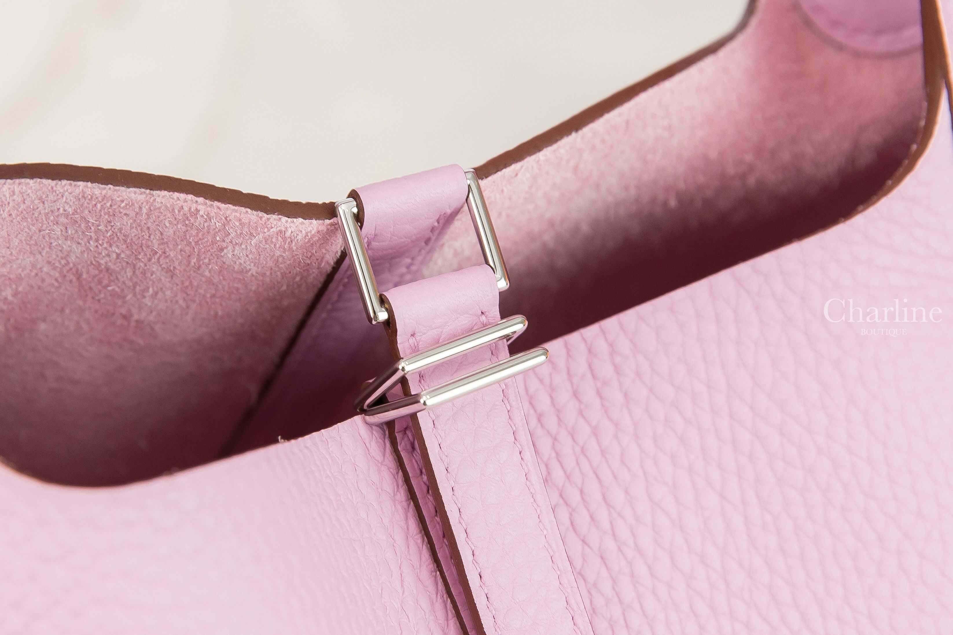 Hermès Picotin Lock 22cm X9 Mauve Sylvestre Taurillon Clemence 錦葵粉銀釦中型提把水桶包