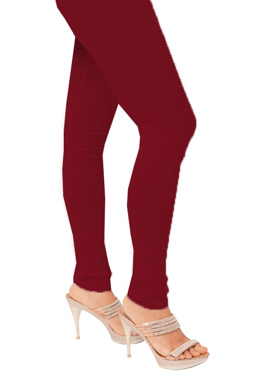 Women Maroon Cotton stretchable 4 Ways Legging D9834