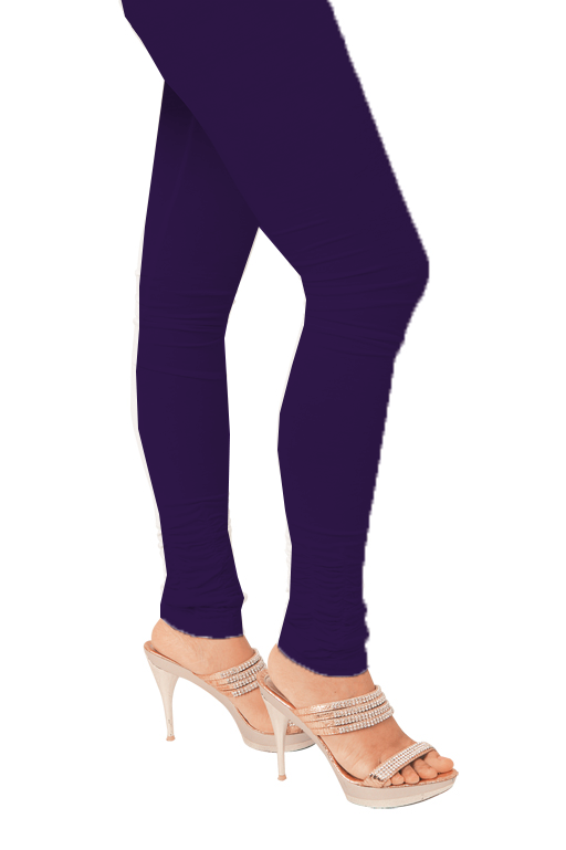 Women Purple Cotton Stretchable 4 Ways Legging Q0049A