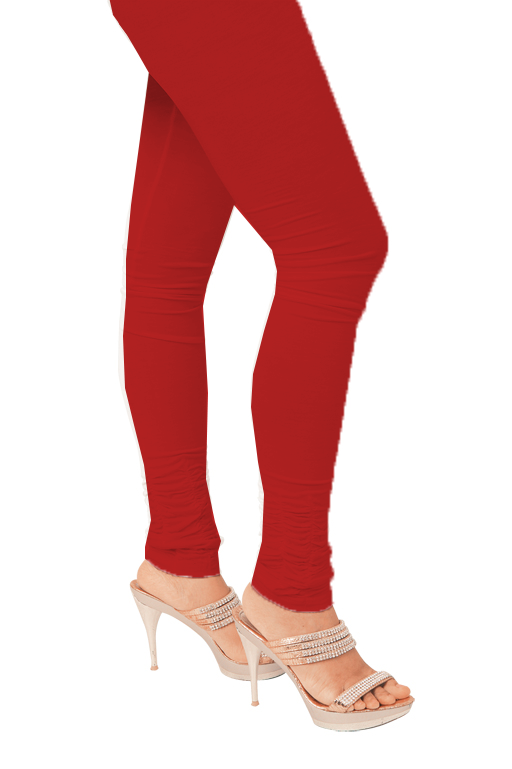Women Red Cotton Stretchable 4 Ways Legging Q1093