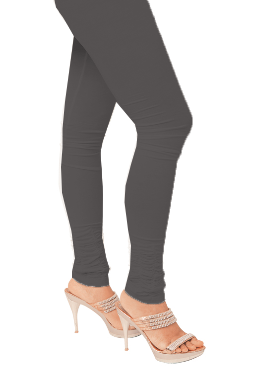 Women Grey Cotton Stretchable 4 Ways Legging Q1183