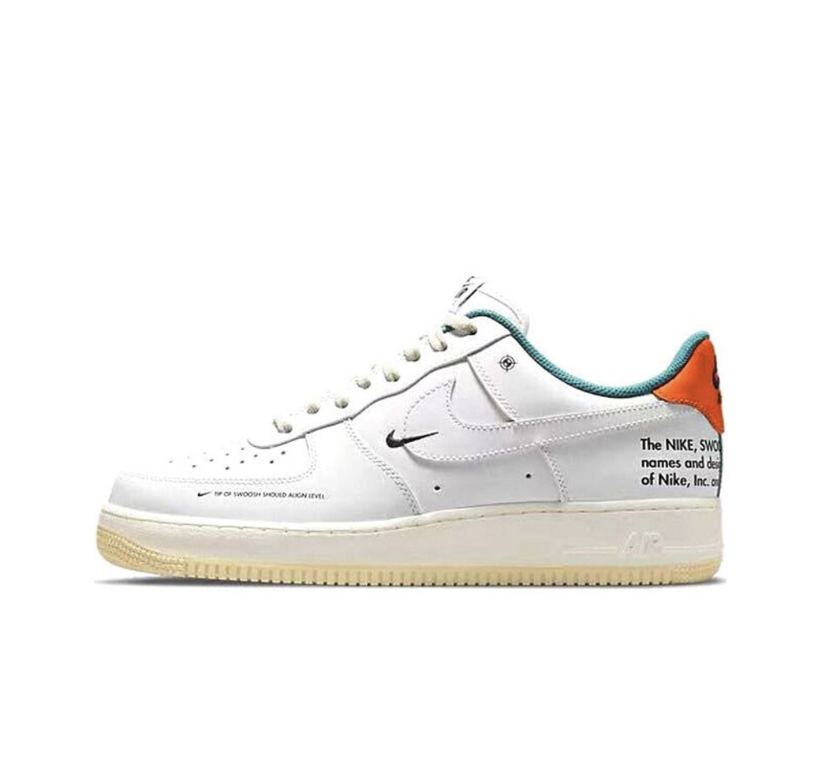 NIKE Air force 1 平民版 OFF WHITE 解構鞋 白綠橙