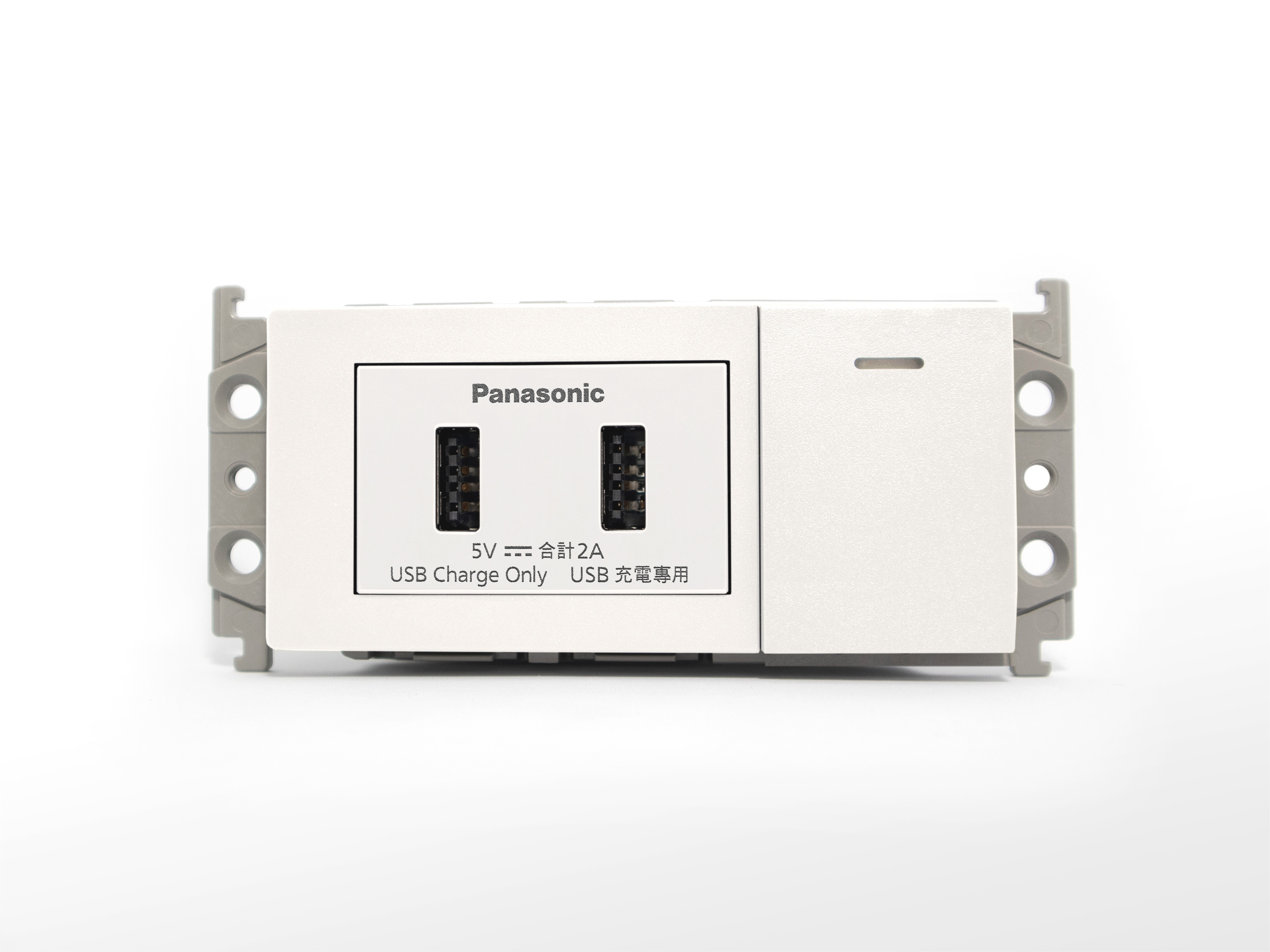 Panasonic RISNA 埋入式USB充電插座2孔 (白色) WTRF10726W
