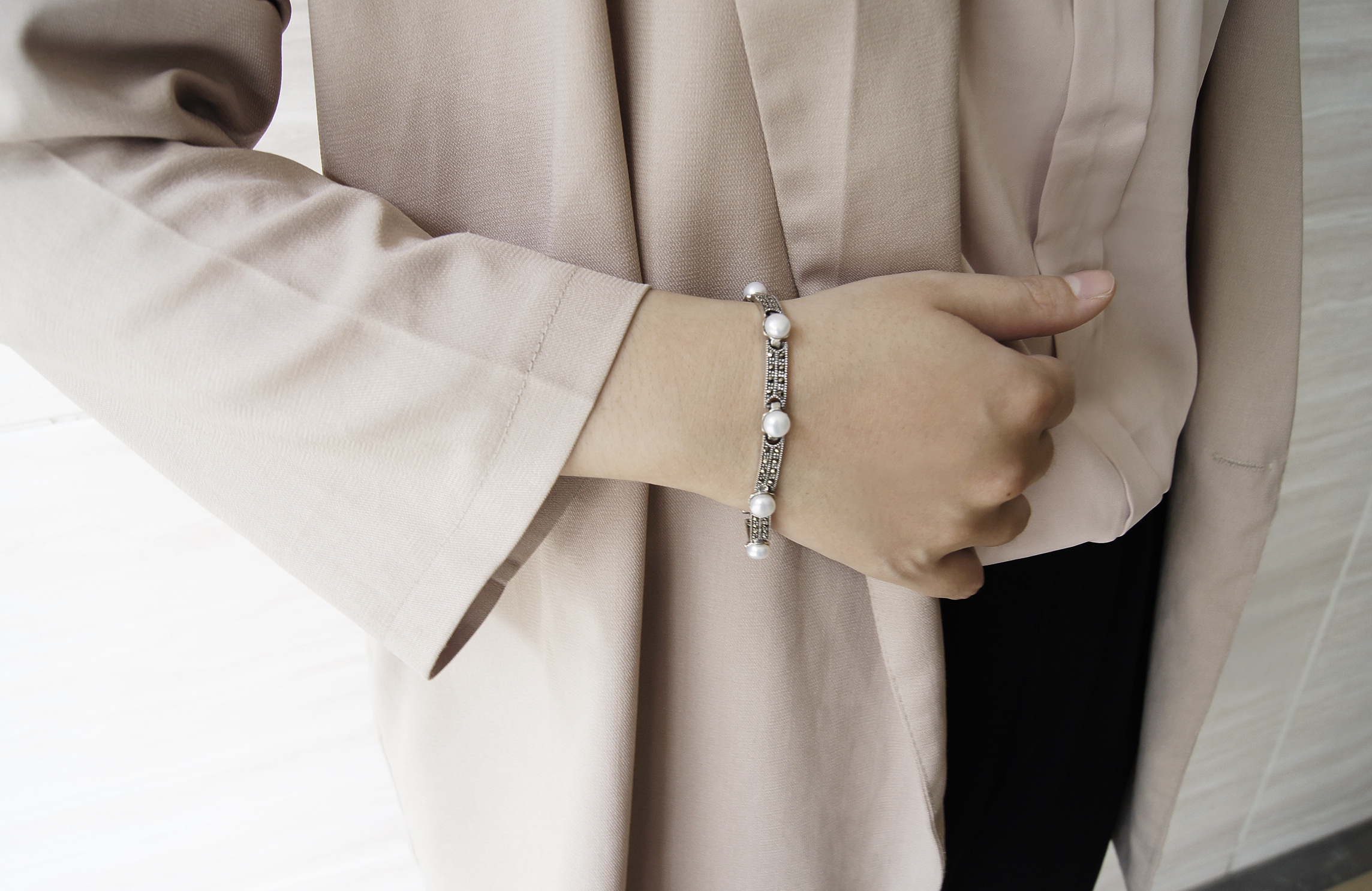 簡約線條珍珠手鍊