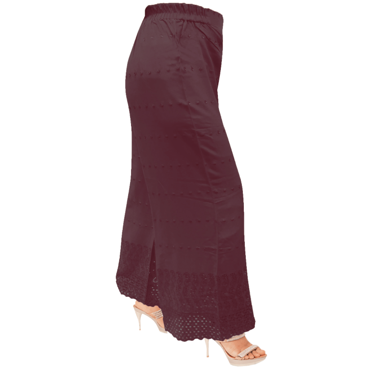 Women Multicolour Rayon Embroidered Palazzo P1