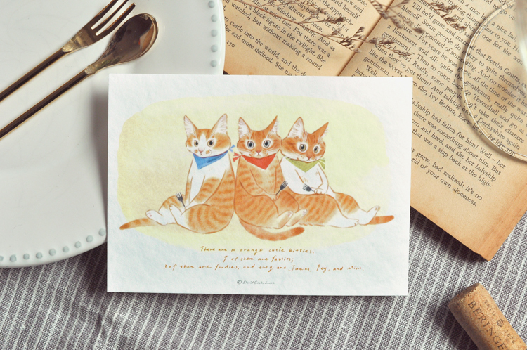 補補貓‧大衛煮愛｜絕版｜明信片｜小吃貨