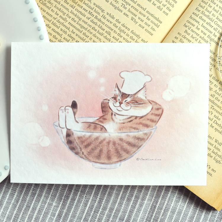 補補貓‧大衛煮愛｜絕版｜明信片｜滿足