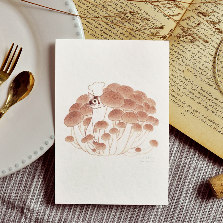 補補貓‧大衛煮愛｜絕版｜明信片｜鴻喜菇森林