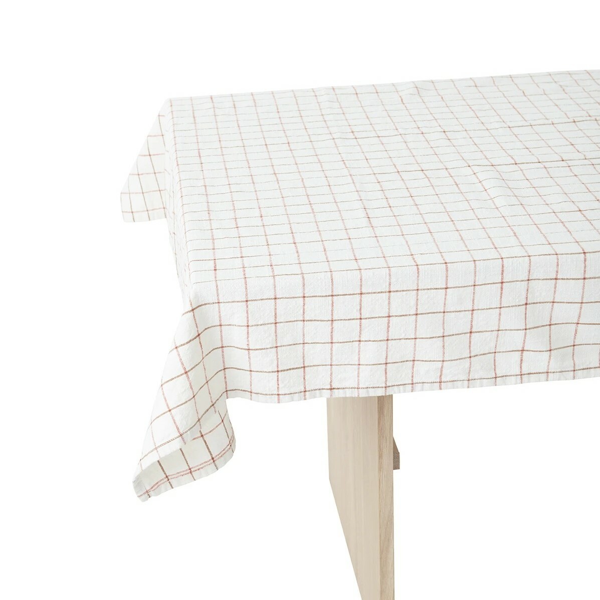 OYOY Gird 有機純棉格紋桌巾 / 清新紅白 (大)