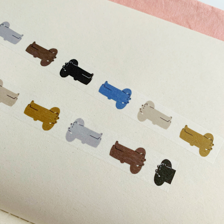 miii｜紙膠帶｜熊在睡覺